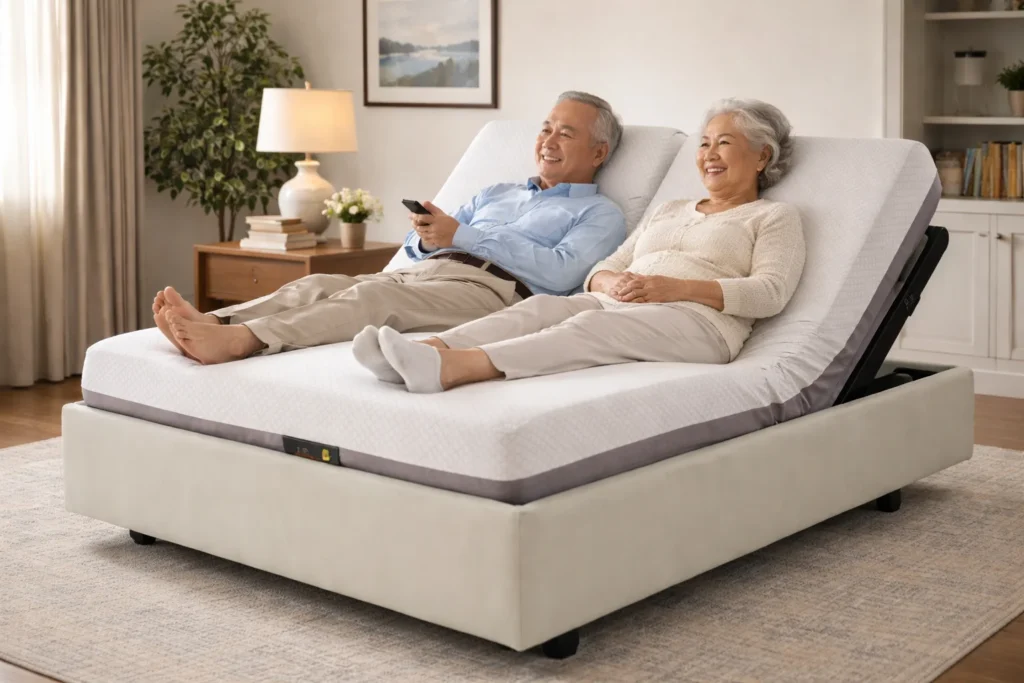 Diagram showing how WBPA (Whole Body Periodic Acceleration) works - horizontal motion while lying down